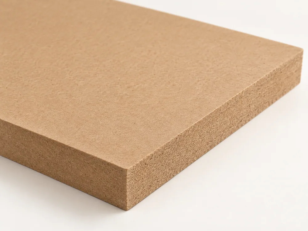 Illustration of MDF panel with a smooth face and uniform fiber edge